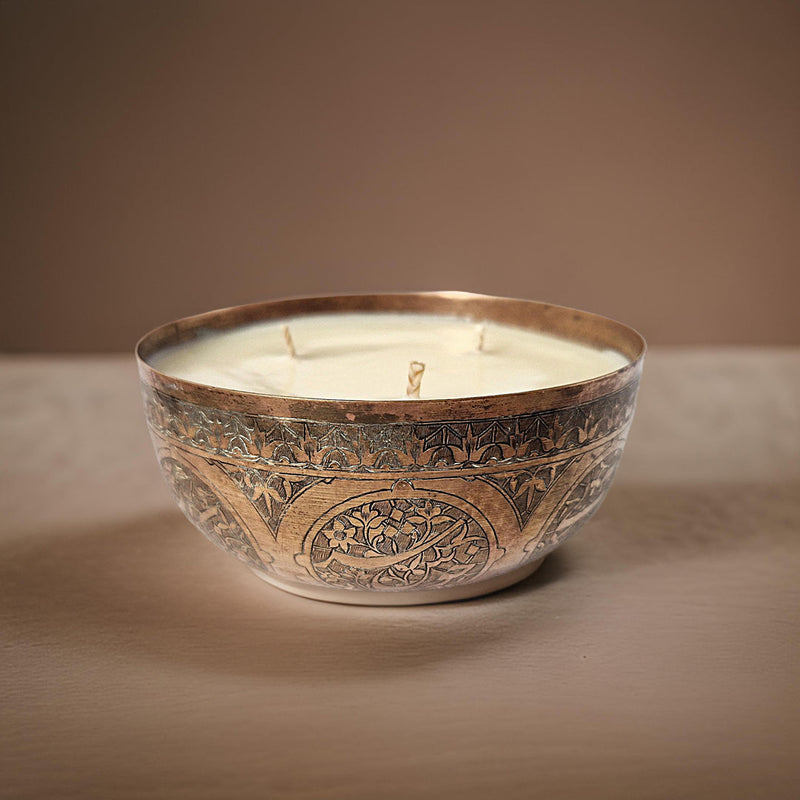 Repurposed Copper Bowl Candle - Velvet Tonka
