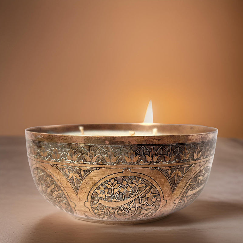 Repurposed Copper Bowl Candle - Velvet Tonka