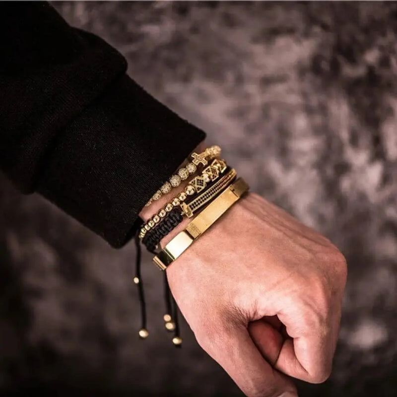 Cross Deluxe Bracelets - Gold - Bracelet - Bangle - Cross - Silver