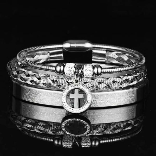 Cross Luxury Bracelets - Gold - Cross - Luxury - Bangle - Silver