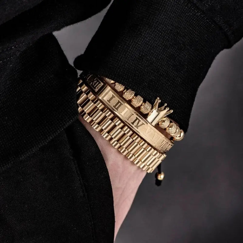 Empire Deluxe Bracelets - Bangle - Silver - Gold - Roman - Bracelet