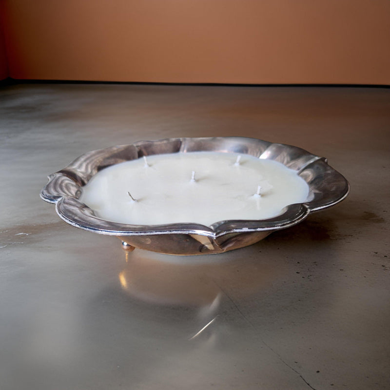 Flower-Shaped Bowl Candle – Vintage Bookshop Scent