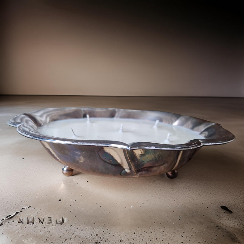 Flower-Shaped Bowl Candle – Vintage Bookshop Scent
