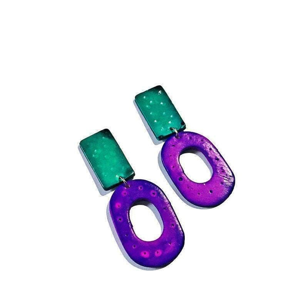 Large Summer Clip On Earrings- "Lupa" - Sassy Sacha Jewelry