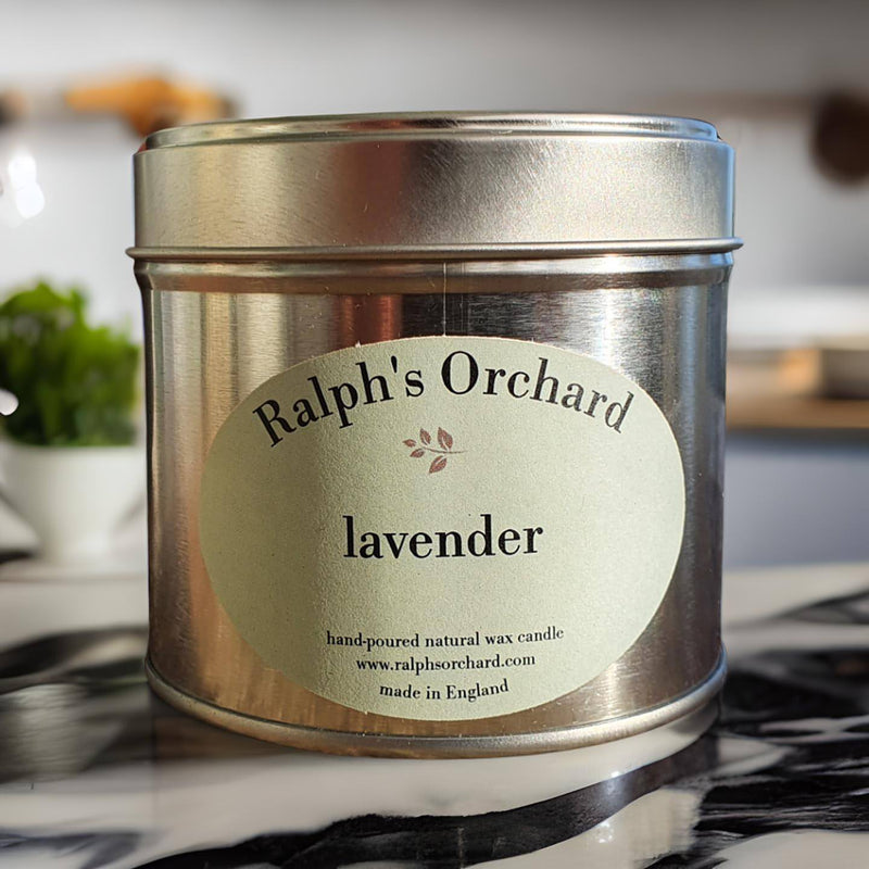 Lavender essential oil candle