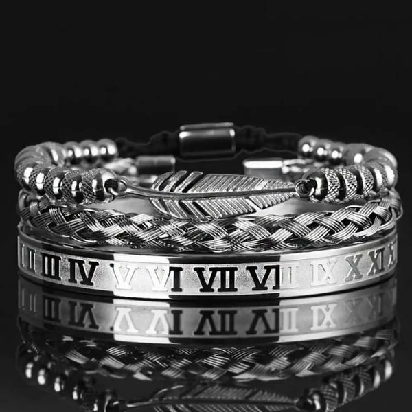 Leaf Deluxe Bracelets - Silver - Beaded - Bracelet - Gold - Bangle