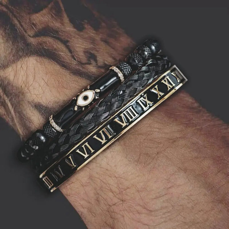 Luxury Enamel Eye Bracelets - Luxury - Silver - Blue - Roman - Eye