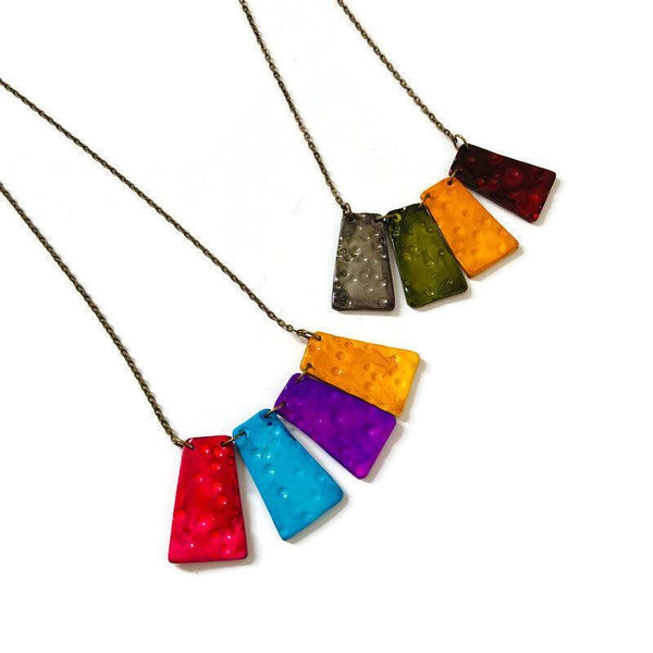 Multicolored Fringe Necklace for Summer - Sassy Sacha Jewelry