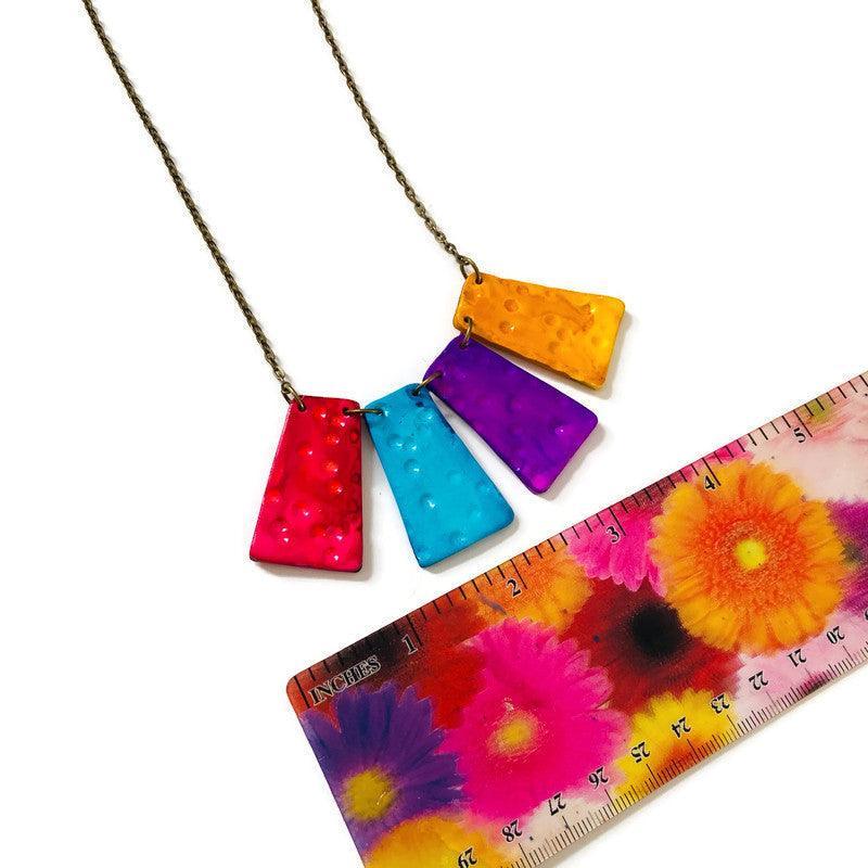 Multicolored Fringe Necklace for Summer - Sassy Sacha Jewelry