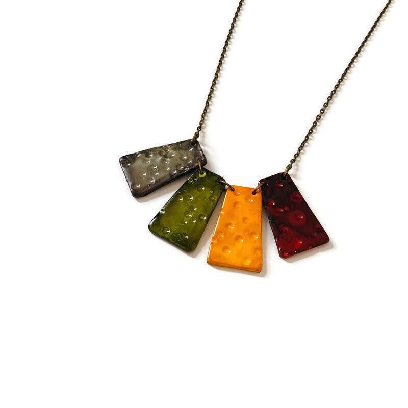 Multicolored Fringe Necklace for Summer - Sassy Sacha Jewelry