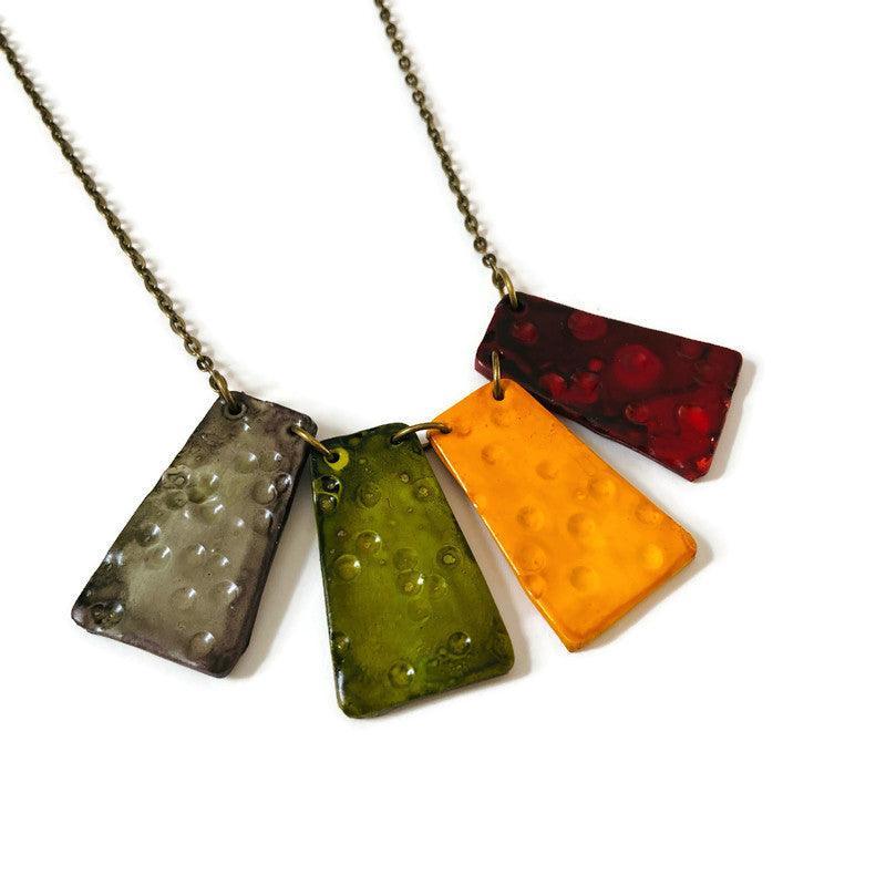 Multicolored Fringe Necklace for Summer - Sassy Sacha Jewelry