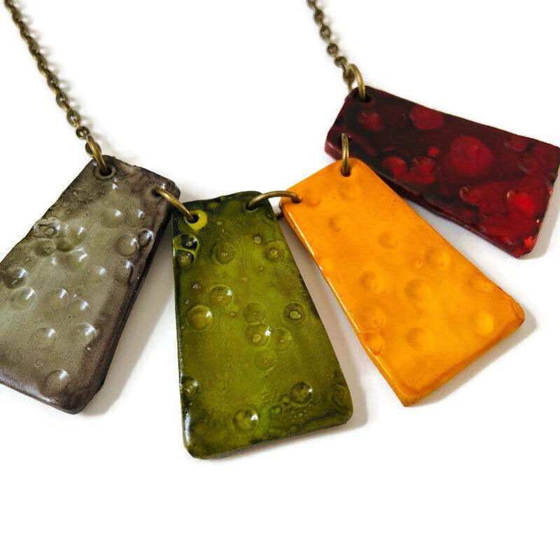 Multicolored Fringe Necklace for Summer - Sassy Sacha Jewelry