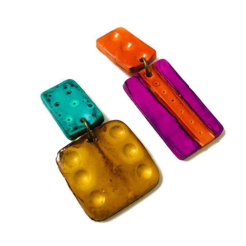 Multicolored Statement Pendant Necklace Handmade - Sassy Sacha Jewelry