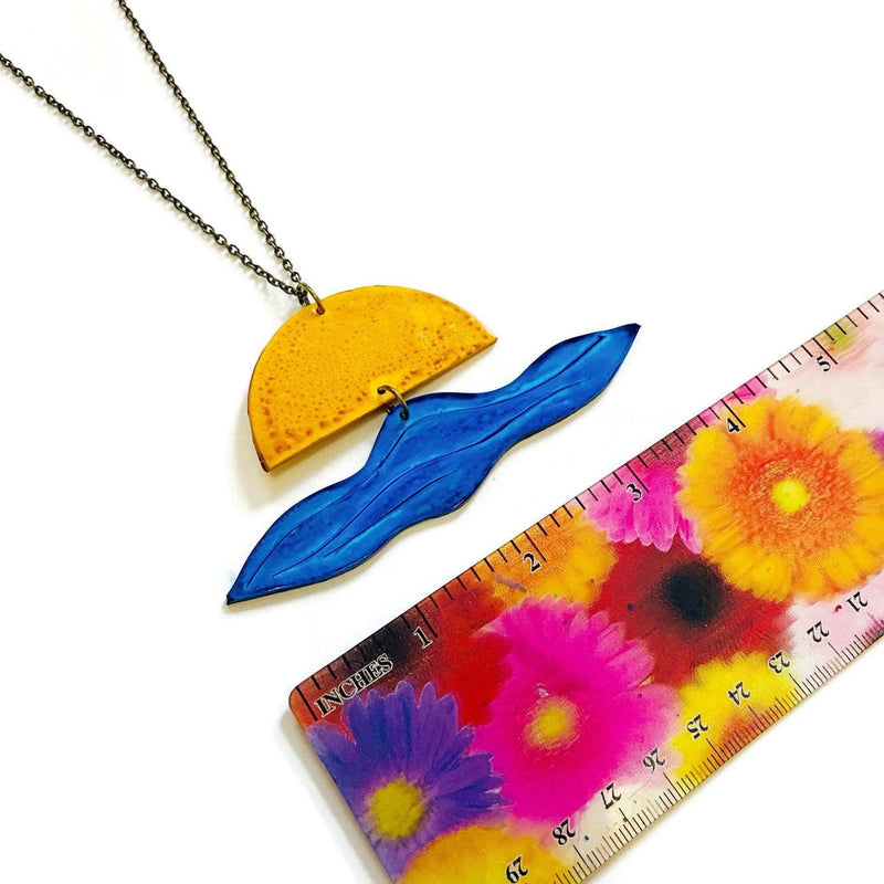 Ocean & Sunrise Necklace - Sassy Sacha Jewelry