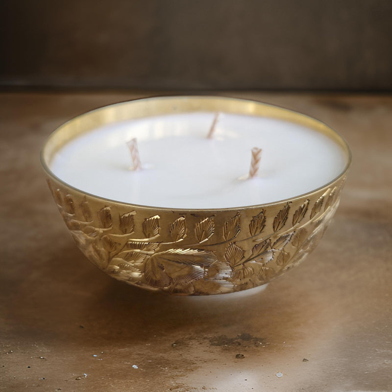 Golden Bowl Candles | Tuscan Olive | Zen | Bluebell Woodlands