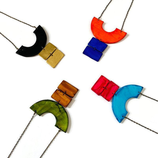 Retro Statement Necklace for Summer, Trendy Fashion Jewelry - Sassy Sacha Jewelry