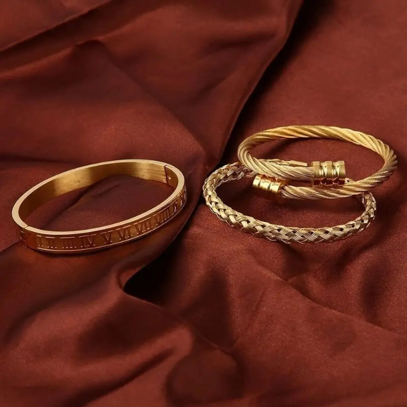Royal Cable Bracelets - Royal - Roman - Bangle - Silver - Bracelet