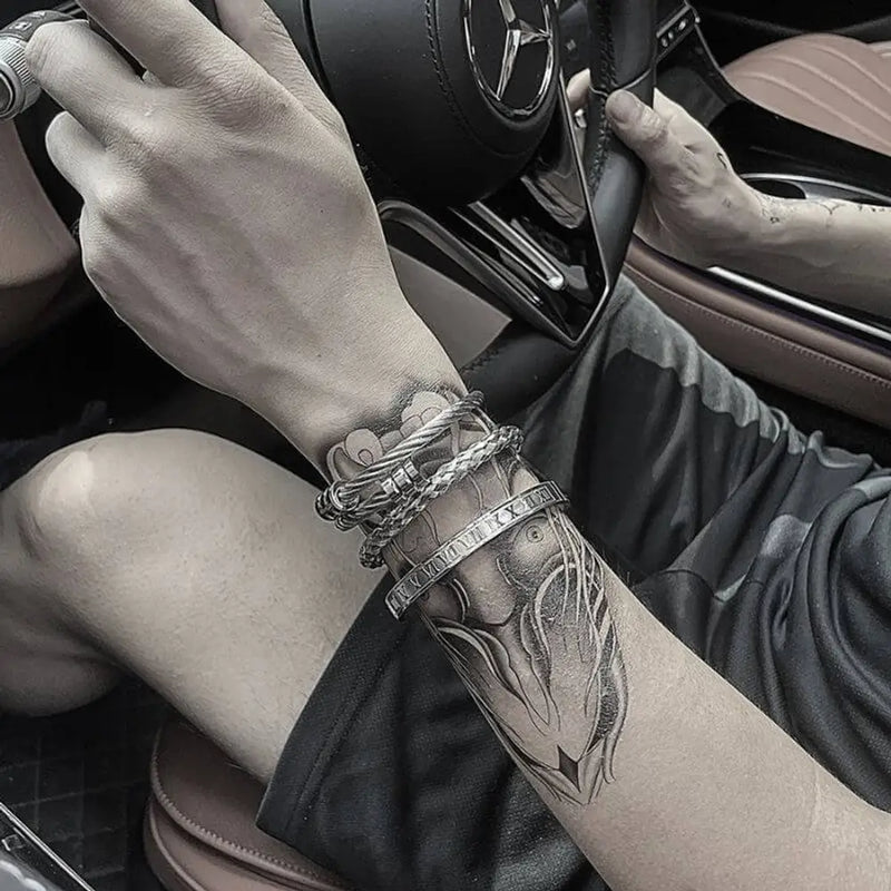 Royal Cable Bracelets - Roman - Black - Bracelet - Royal - Bangle