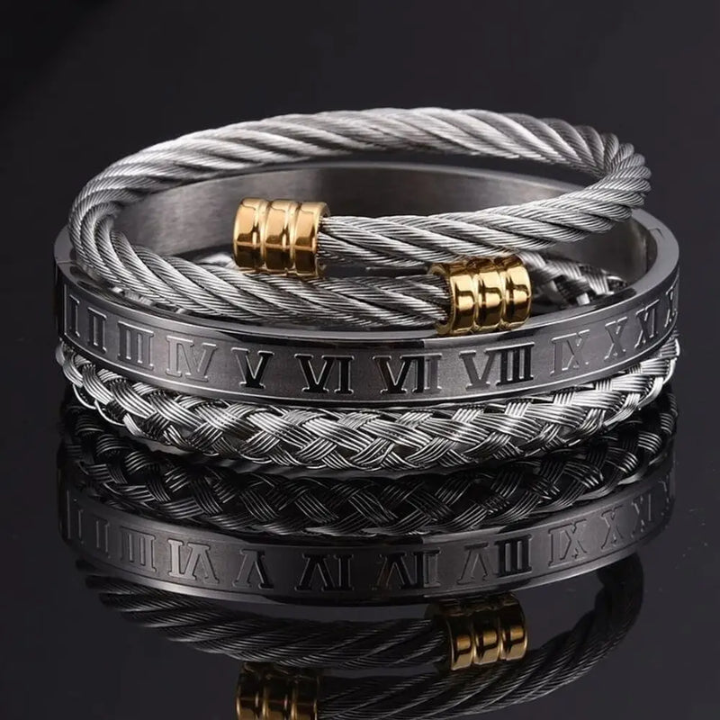 Royal Cable Bracelets - Bangle - Silver - Royal - Gold - Black