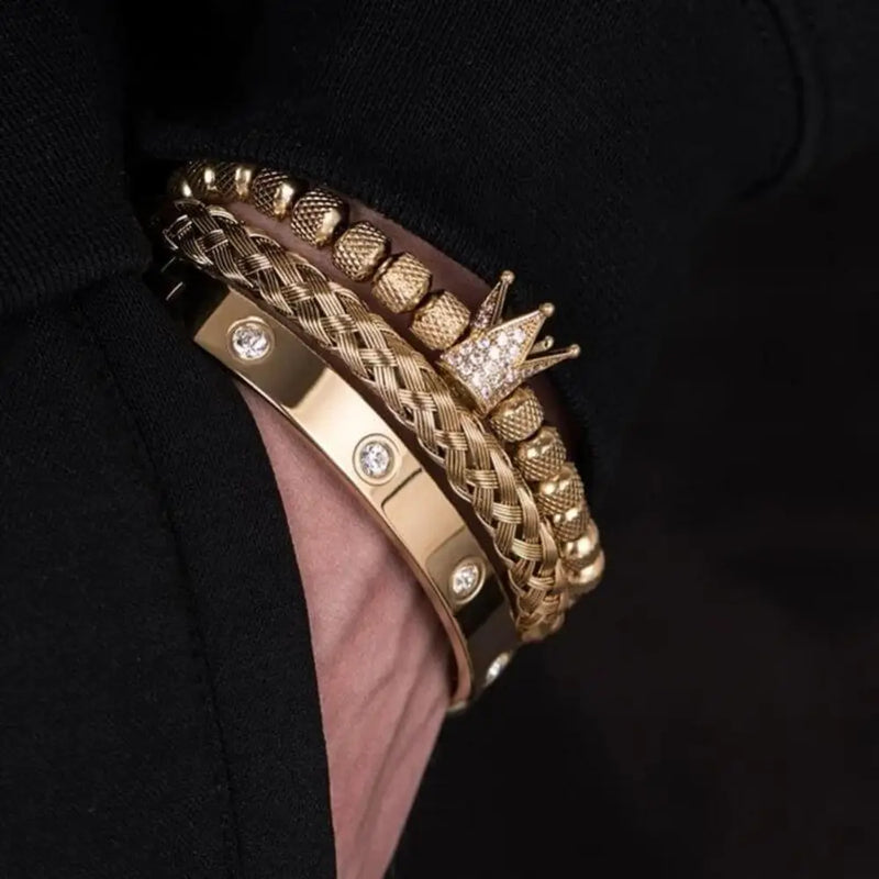 Royal Crystal Bracelets - Bracelet - Crystal - Black - Bangle - Beaded
