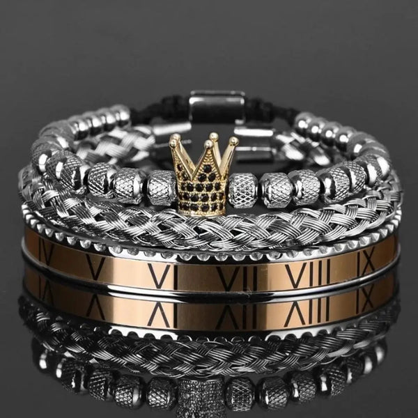 Royal Roman Bracelets - Gold - Beaded - Roman - Royal - Bangle