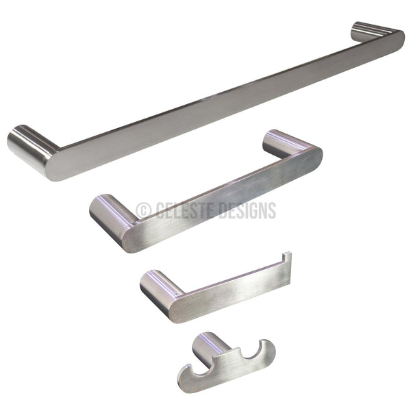 Sapphire 4-Pc Set Wall-Mounted Bathroom Accessories Brushed Nickel