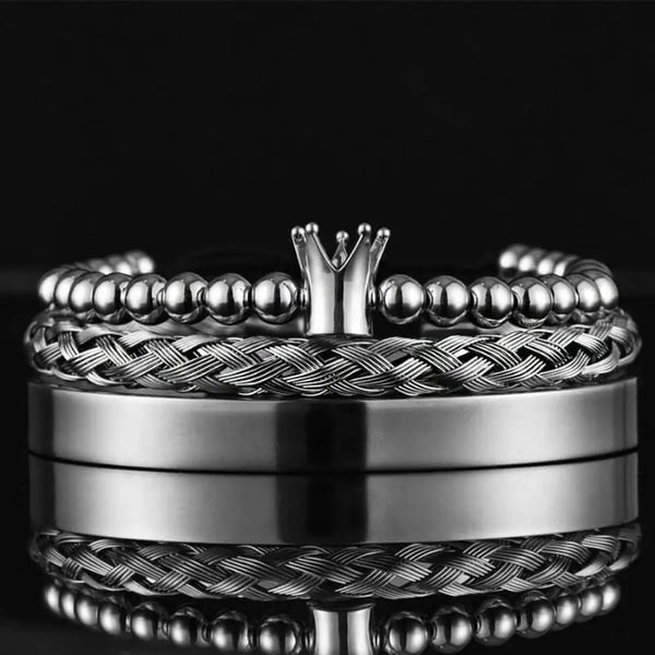 Smooth Crown Bracelets - Bangle - Gold - Bracelet - Crown - Silver