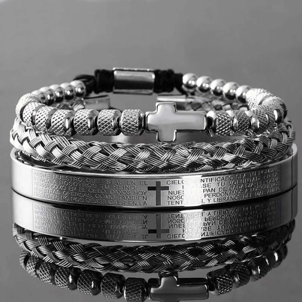 Spanish Cross Bracelets - Gold - Silver - Bangle - Bracelet - Beaded