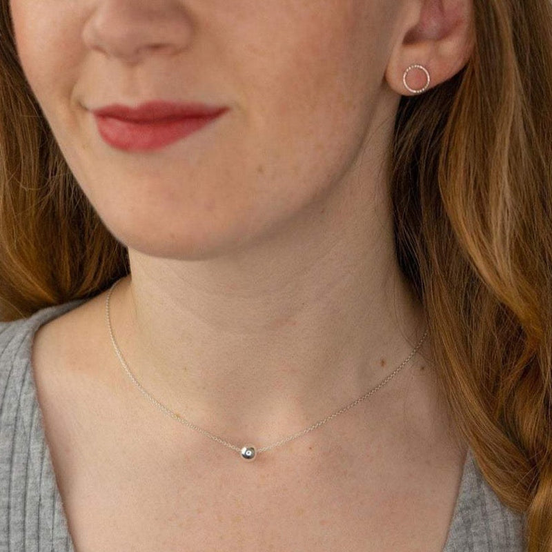 Sphere Necklace Sterling Silver