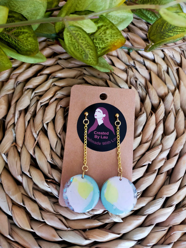 Drop Dangle Earrings - Part of our No Waste Collection using Pastel Multi Colours