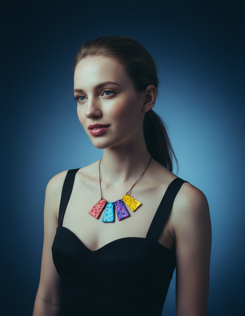 Multicolored Fringe Necklace for Summer