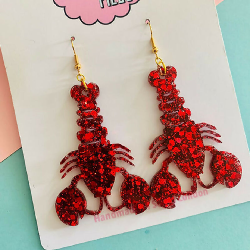 Red Lobster Earrings - Large