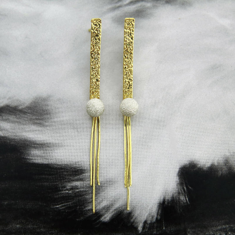 Stick earrings with removable drop chain - Limited edition