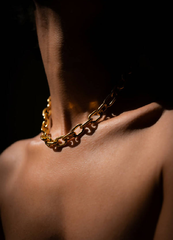 Boa Chain - 18k Gold Plated Chunky Link Necklace