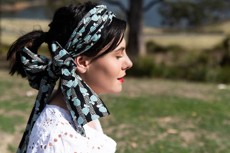 Gypsy head scarf floral soft cotton