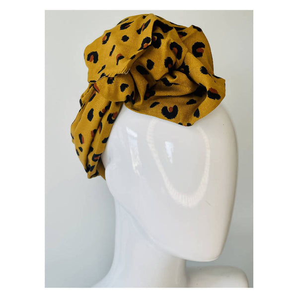 Gypsy head scarf leopard print