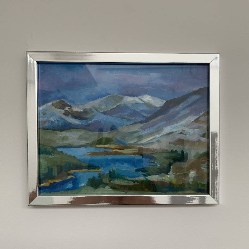 "Snowdonia" Impressionist British Countryside Landscape Original Acrylic Art on Paper by Lomar. S