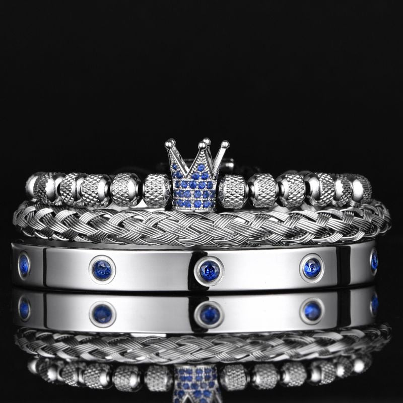 Silver Blue Crystal Bracelets