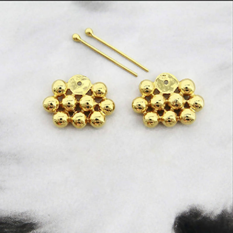 Ball combo earring - gold colour
