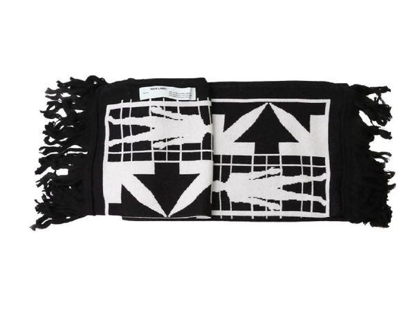 OFF-WHITE Half Arrow Scarf Black/White