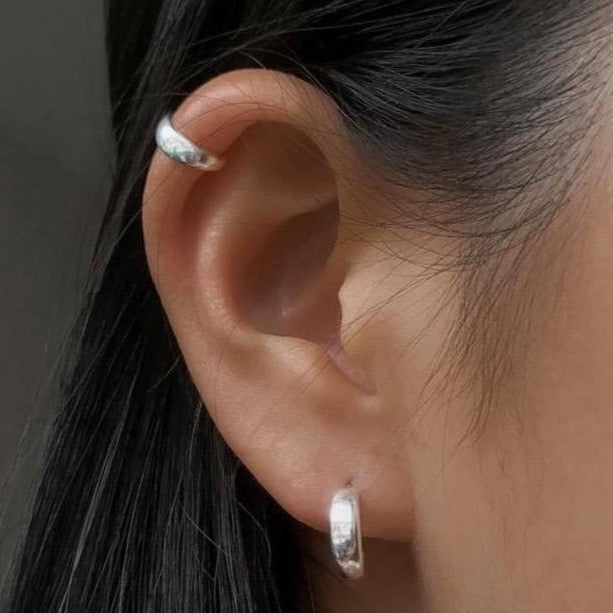 Essential Hoop Earrings Sterling Silver