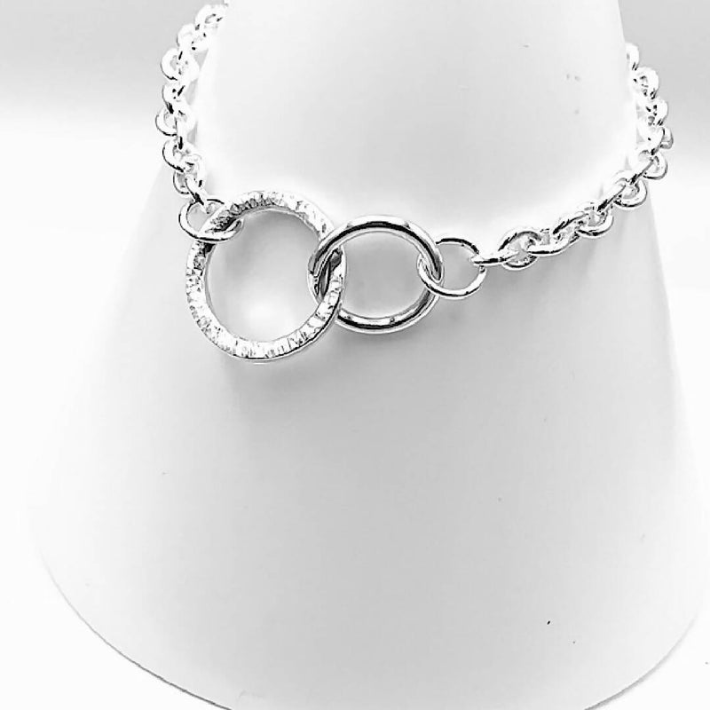 Zoey Silver Interlinking Circles Bracelet