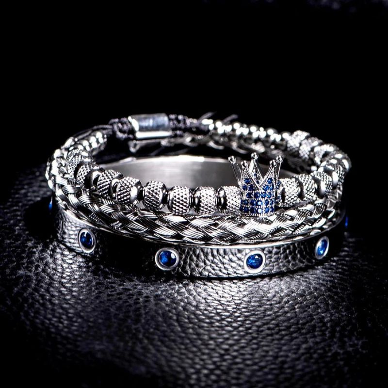 Silver Blue Crystal Bracelets