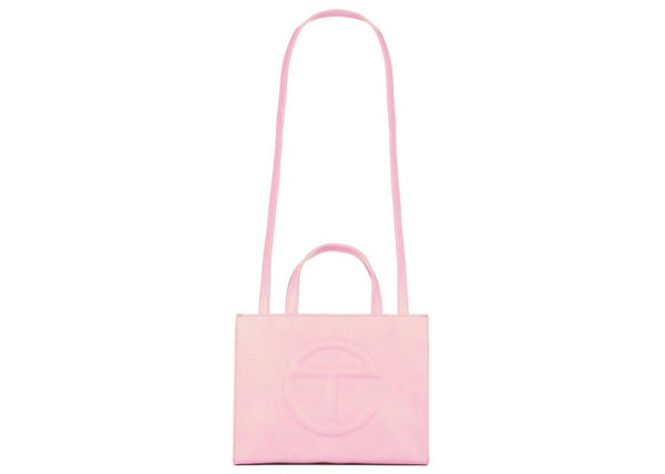 Telfar Shopping Bag Medium Bubblegum Pink in Vegan Leather with Silver-tone
