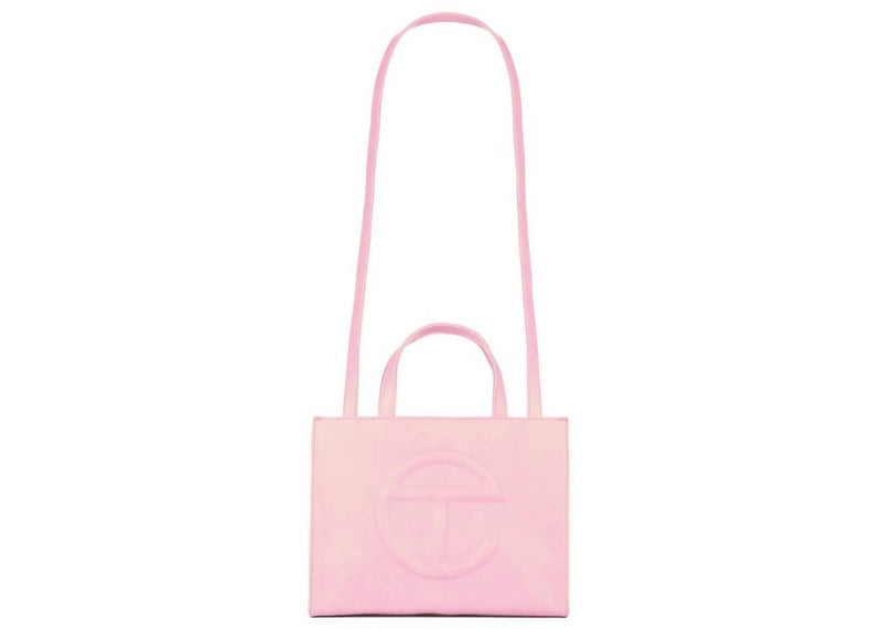 Telfar Shopping Bag Medium Bubblegum Pink in Vegan Leather with Silver-tone
