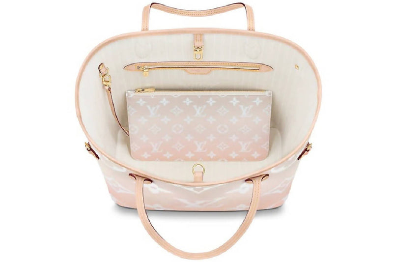 Louis Vuitton Neverfull Gradient Pastel MM Light Pink in Coated