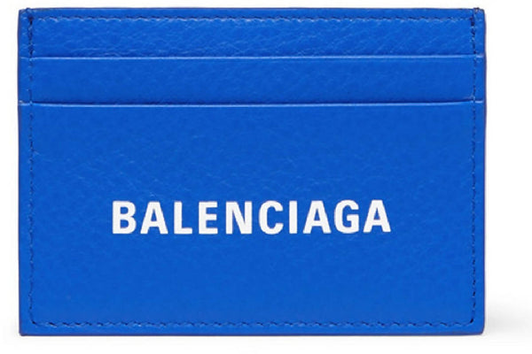 Balenciaga Everyday Logo Print Card Holder Blue/White