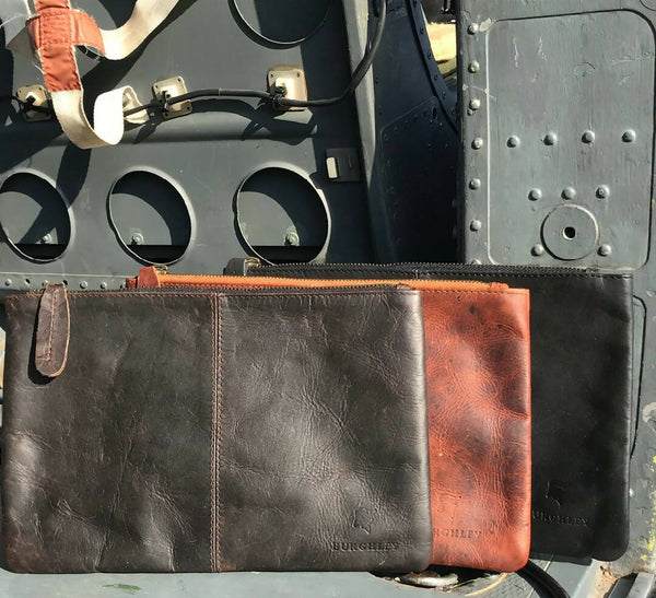 Handmade Leather Zip Pouch