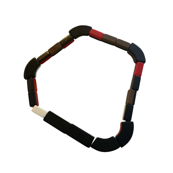 Marni x H&M Vintage Stylish Red and Black Geomatric Necklace