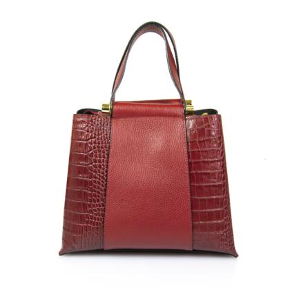 5701 Croc-Embossed Leather Handbag/Shoulder Bag